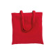 Borsa in cotone manico lungo - shopper per fiera