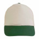 Cappellino  cotone naturale con visiera colorata