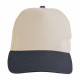 Cappellino  cotone naturale con visiera colorata