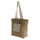 Borsa in Juta con chiusura Lampo e tasca esterna Borsa in Juta con chiusura Lampo e tasca esterna