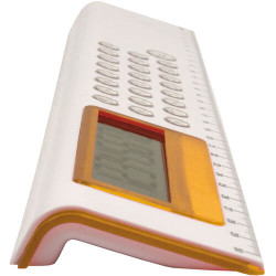 Righello bianco con calcolatrice