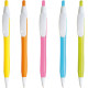 Penna a scatto in plastica con fusto colorato promozionale Penna a scatto in plastica con fusto colorato promozionale
