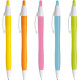 Penna a scatto in plastica con fusto colorato promozionale Penna a scatto in plastica con fusto colorato promozionale