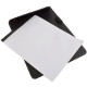 Porta blocco rigido calamitato in PVC nero