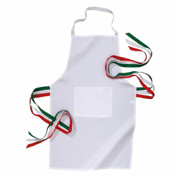 Grembiule con tasca e lacci tricolore Grembiule con tasca e lacci tricolore