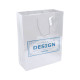 Shopper in carta laminata. Maniglie con cordino