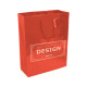 Shopper in carta laminata. Maniglie con cordino