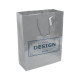 Shopper in carta laminata. Maniglie con cordino