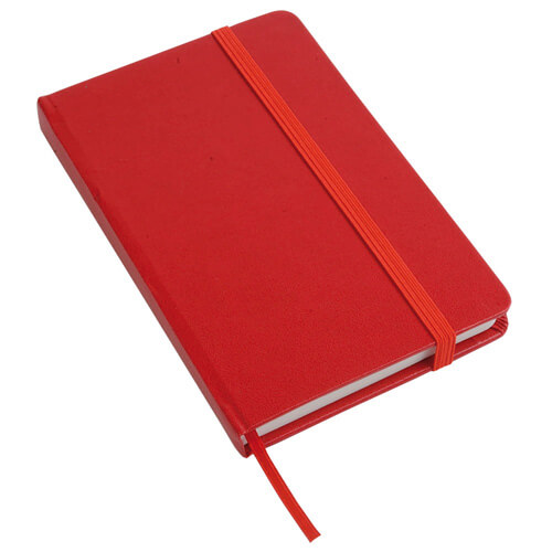 Quaderno con elastico, copertina rigida A4 neutro o rigato