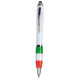 Penna twist in plastica tricolore personalizzabile Penna twist in plastica tricolore personalizzabile