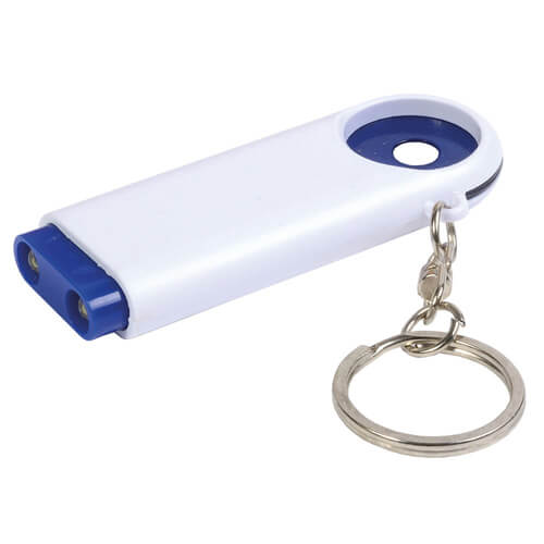 Portachiavi con luce al led e gettone carrello spesa
