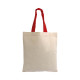 Shopper mini in cotone con manici corti colorati