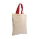 Shopper mini in cotone con manici corti colorati