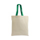 Shopper mini in cotone con manici corti colorati