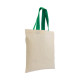 Shopper mini in cotone con manici corti colorati