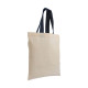 Shopper mini in cotone con manici corti colorati