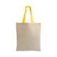 Shopper mini in cotone con manici corti colorati
