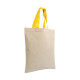 Shopper mini in cotone con manici corti colorati