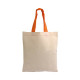 Shopper mini in cotone con manici corti colorati