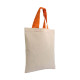 Shopper mini in cotone con manici corti colorati