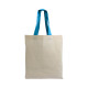 Shopper mini in cotone con manici corti colorati