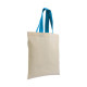Shopper mini in cotone con manici corti colorati