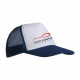Cappellino a rete fronte bianca sublimabile in quadricromia Cappellino a rete fronte bianca sublimabile in quadricromia