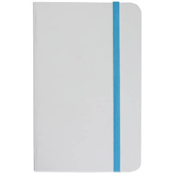 Quaderno bianco con elastico colorato 9x14 cm Quaderno bianco con elastico colorato 9x14 cm