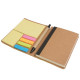 Set Block notes con foglietti adesivi, penna chiusura ad elastico