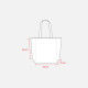 Shopper cotone soffietto alla base manici lunghi Shopper cotone soffietto alla base manici lunghi