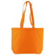 Shopper cotone soffietto alla base manici lunghi Shopper cotone soffietto alla base manici lunghi