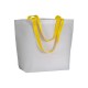 Shopper tnt laminata corpo bianco manici fluo