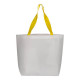 Shopper tnt laminata corpo bianco manici fluo
