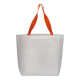 Shopper tnt laminata corpo bianco manici fluo