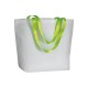 Shopper tnt laminata corpo bianco manici fluo