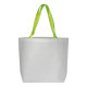 Shopper tnt laminata corpo bianco manici fluo