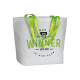 Shopper tnt laminata corpo bianco manici fluo