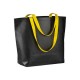 Shopper tnt laminata corpo nero manici fluo