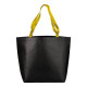 Shopper tnt laminata corpo nero manici fluo