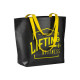 Shopper tnt laminata corpo nero manici fluo