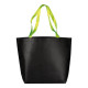 Shopper tnt laminata corpo nero manici fluo