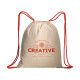 Zainetti cotone naturale lacci con vari colori Zainetti cotone naturale lacci con vari colori