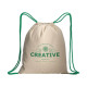 Zainetti cotone naturale lacci con vari colori Zainetti cotone naturale lacci con vari colori
