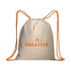 Zainetti cotone naturale lacci con vari colori Zainetti cotone naturale lacci con vari colori