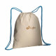 Zainetti cotone naturale lacci con vari colori Zainetti cotone naturale lacci con vari colori