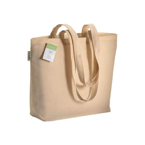 Shopper in cotone organico con manici lunghi e soffietto alla base Personalizzali con il tuo logo Shopper in cotone organico con manici lunghi e soffietto alla base Personalizzali con il tuo logo