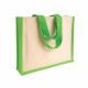 Shopper con soffietto alla base in juta e canvas Promozionali Shopper con soffietto alla base in juta e canvas Promozionali