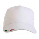 Cappellini in cotone con tricolore su visiera Cappellini in cotone con tricolore su visiera