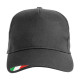 Cappellini in cotone con tricolore su visiera Cappellini in cotone con tricolore su visiera