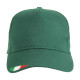 Cappellini in cotone con tricolore su visiera Cappellini in cotone con tricolore su visiera